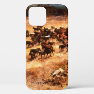 Case-Mate iPhone Case Un troupeau de chevaux sauvages en course. OEuvre