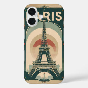 Coques iPhone 16 Une affiche de Paris de style rétro