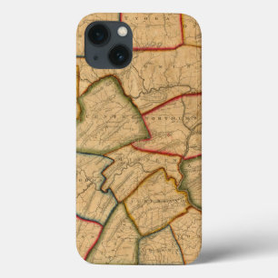 iPhone 13 Case Une carte de l'état de la Pennsylvanie