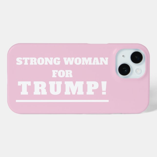 Coques Case-Mate iPhone Une femme forte pour Trump (Verso (horizontal))