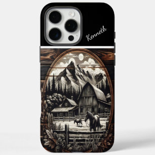 Coques iPhone 16 Pro Max Une Ferme Rustique Contre Un M Majestueux