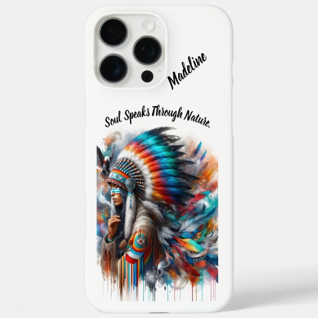 Coques Case-Mate iPhone Une Indienne amérindienne regarde attentivement (Verso)