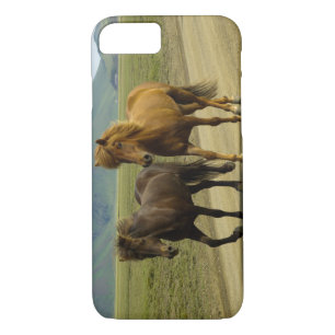 Coque iPhone 8/7 Une paire de poneys islandais Brown