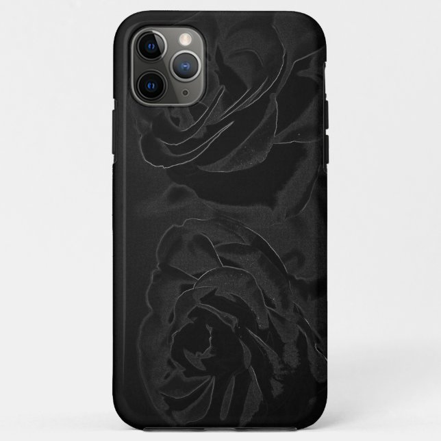 Coques Case-Mate iPhone Une paire de roses en noir (Dos)