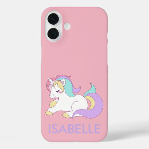 Coques iPhone 16 Plus Unicorne arc-en-ciel