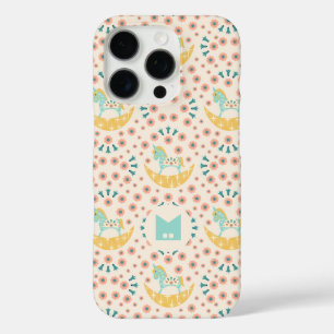 Coques iPhone 16 Pro Unicorne florale de Monogramme customisée sur la l