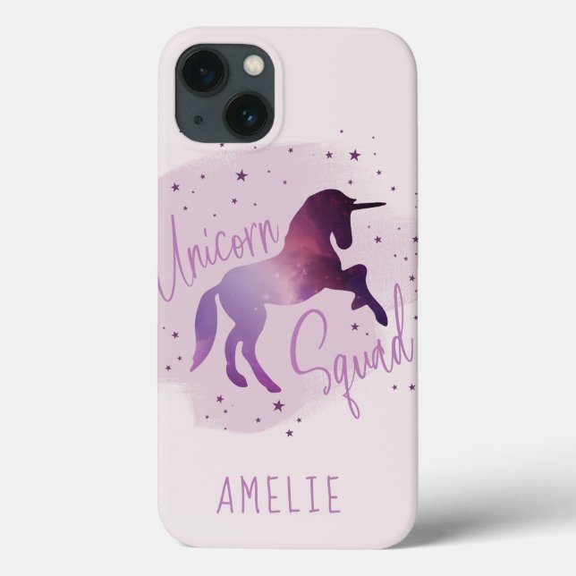 Coques Case-Mate iPhone unicorne mignonne mauve magique (Verso)
