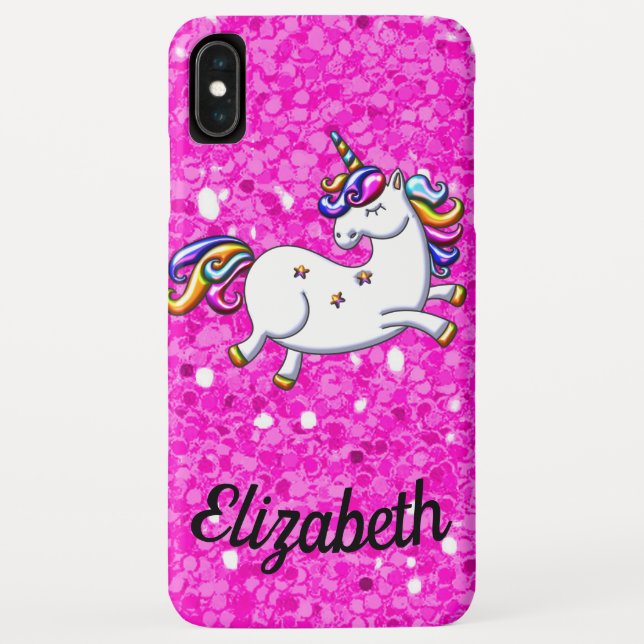 Coques Case-Mate iPhone Unicorne Parties scintillant rose (Dos)