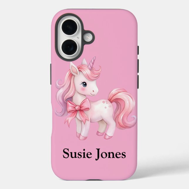 Coques Case-Mate iPhone Unicorne rose (Verso)