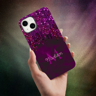 Coque Pour iPhone 15 Unicorne rouge mignon Unicorne Parties scintillant