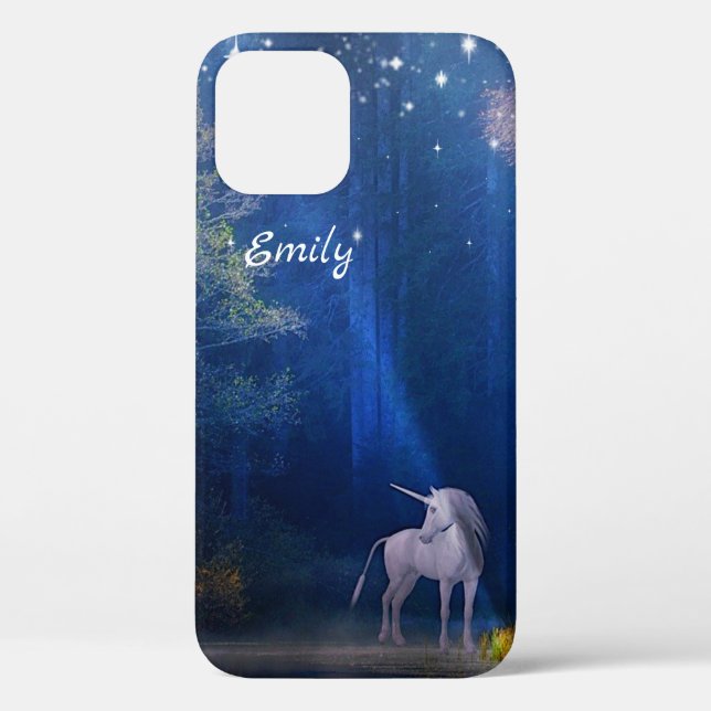 Coques Case-Mate iPhone Unicorne sous les étoiles Personnalisé (Verso)