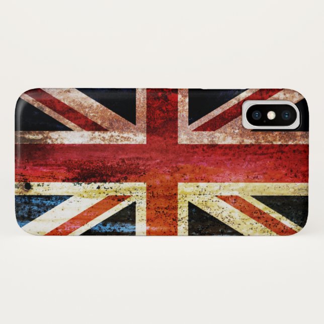 Coques Case-Mate iPhone Union Jack archaïque (Dos (Horizontal))