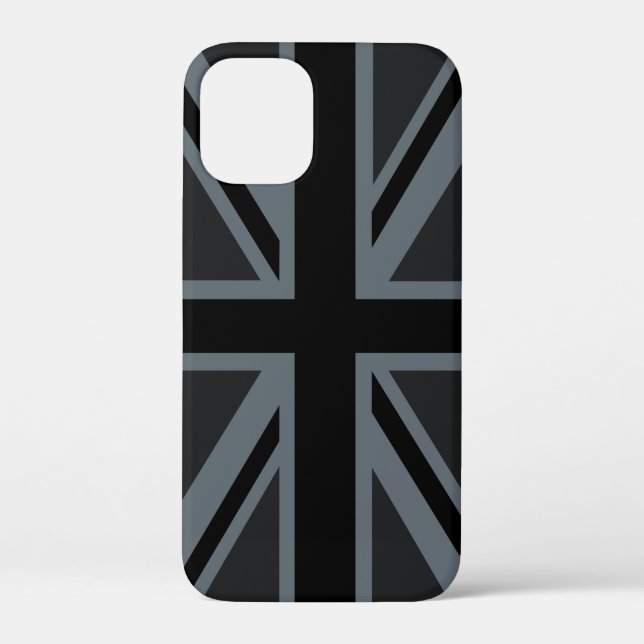 Coques Case-Mate iPhone Union Jack en noir gras (Verso)
