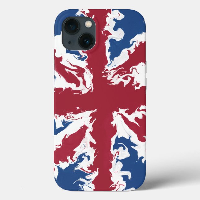 Coques Case-Mate iPhone Union Jack Liquid Art (Verso)