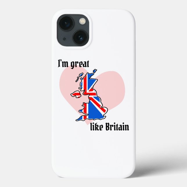 Coques Case-Mate iPhone Union Jack UK Design avec Heart (Verso)
