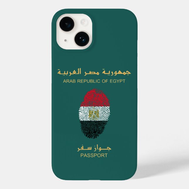 Coques Case-Mate iPhone Unique Egypt Travel Pass Passeport Imprimer Souven (Verso)