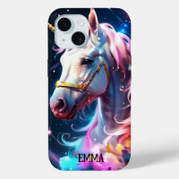 Unique Rainbow Unicorn Head Nom personnalisé Girly