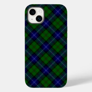 Coque Pour iPhone 14 Plus Urquhart tartan bleu vert plaid