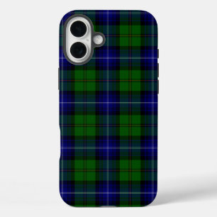 Coques iPhone 16 Plus Urquhart tartan bleu vert plaid