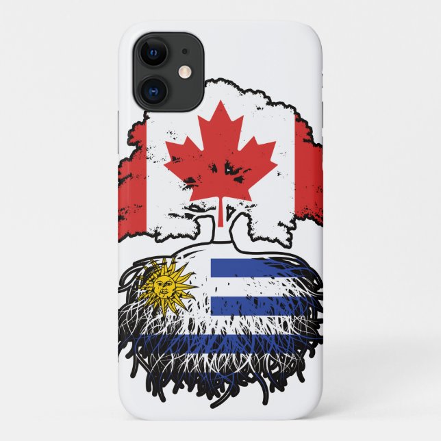 Coques Case-Mate iPhone Uruguay drapeau uruguayen canadien des racines d'a (Dos)