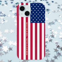 USA Drapeau or Monogramme patriotique américain él
