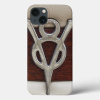 V8 Chrome Emblème cuir et bois