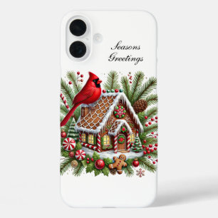 Coques iPhone 16 Plus Vacances de Noël Cardinales Festives 