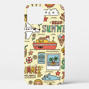 Case-Mate iPhone Case Vacances d'été Vacances Voyage drôle Doodle vinta