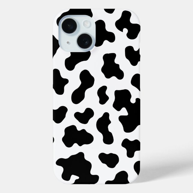 Coques Case-Mate iPhone Vache blanche et noire Imprimer (Verso)