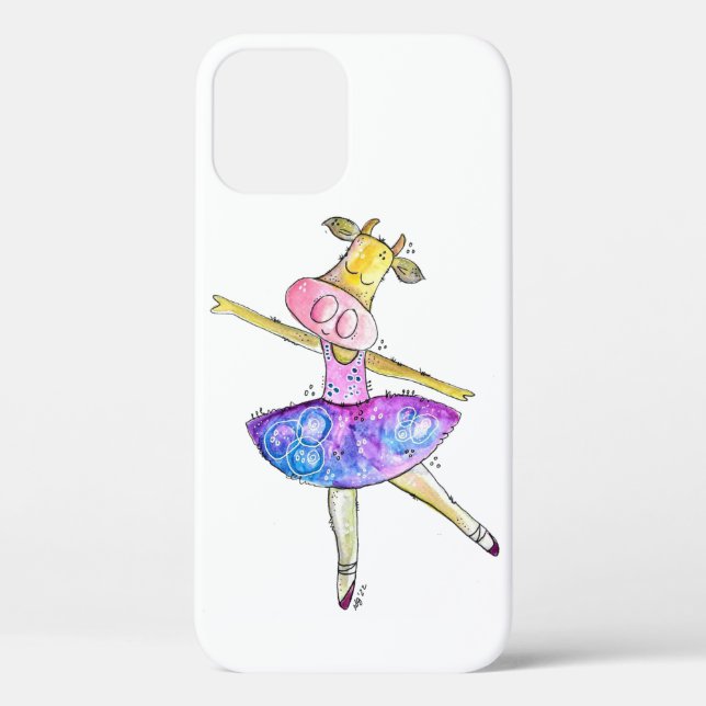 Coques Case-Mate iPhone Vache blanche mignonne (Verso)