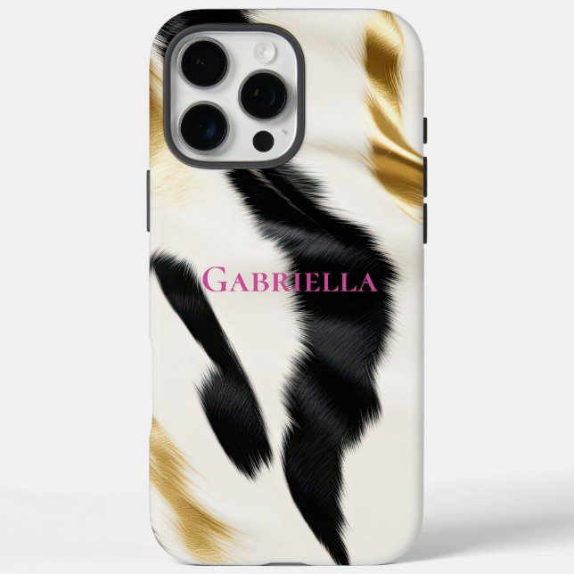 Coques Case-Mate iPhone Vache blanche noire (Verso)