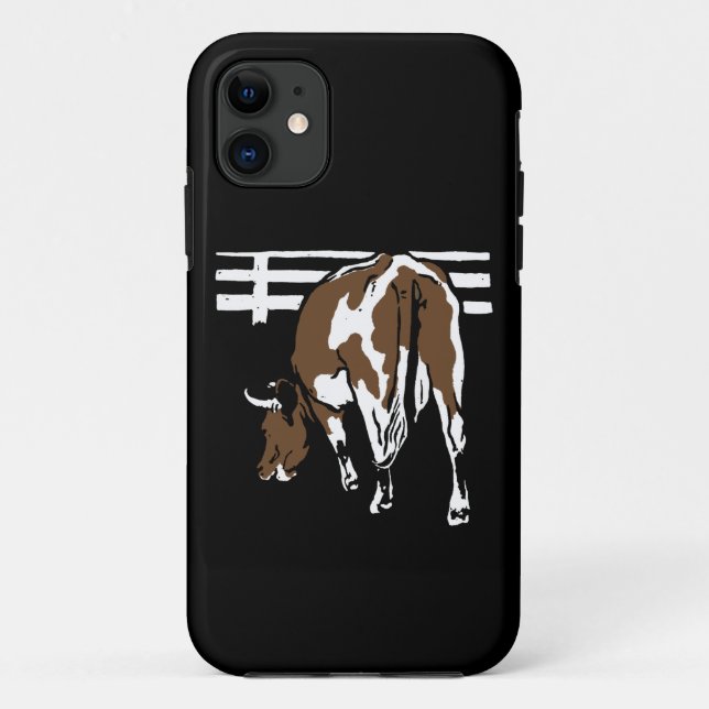 Coques Case-Mate iPhone Vache Brown coupée en bois victorien (Dos)