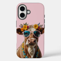 Vache gaie avec lunettes de soleil