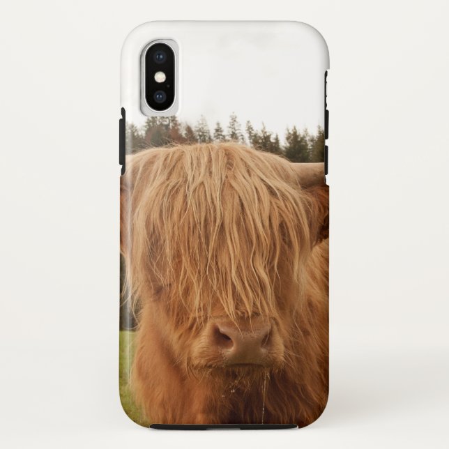 Coques Case-Mate iPhone Vache Highland #7 #mur #art (Dos)