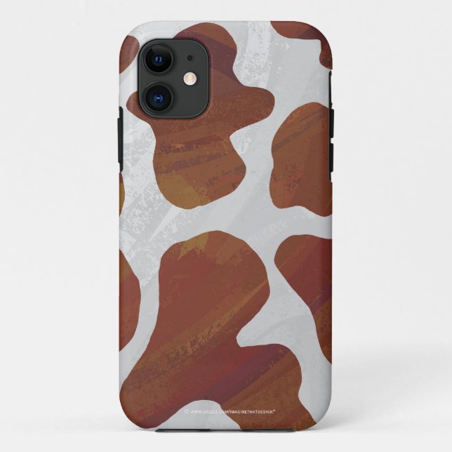 Coques Case-Mate iPhone Vache Marron et Blanc Imprimé (Dos)