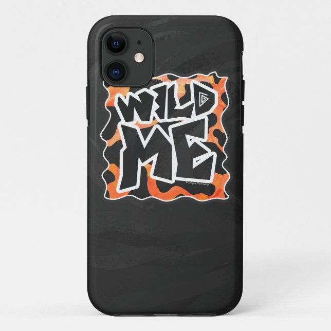 Coques Case-Mate iPhone Vache Noir et Orange Wild Me (Dos)
