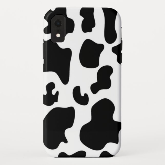 Coques Case-Mate iPhone Vache noire et blanche (Dos)