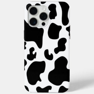 Coque iPhone 15 Pro Max Vache noire et blanche