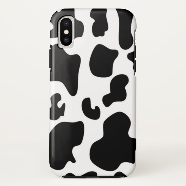 Coques Case-Mate iPhone Vache noire et blanche (Dos)