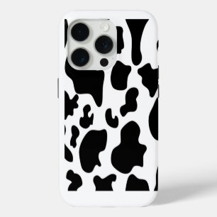 Coque iPhone 15 Pro Vache noire et blanche
