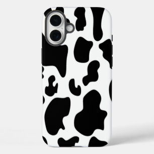 Coques iPhone 16 Plus Vache noire et blanche