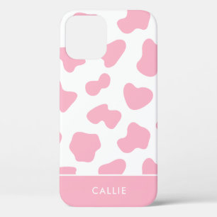 Case-Mate iPhone Case Vache rose et blanche Imprimer Nom personnalisé