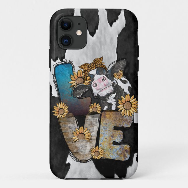 Coques Case-Mate iPhone Vaches d'amour de la vache (Dos)
