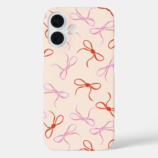 Coques Case-Mate iPhone Vaches roses - Coquette rouge et rose Preppy esthé (Verso)