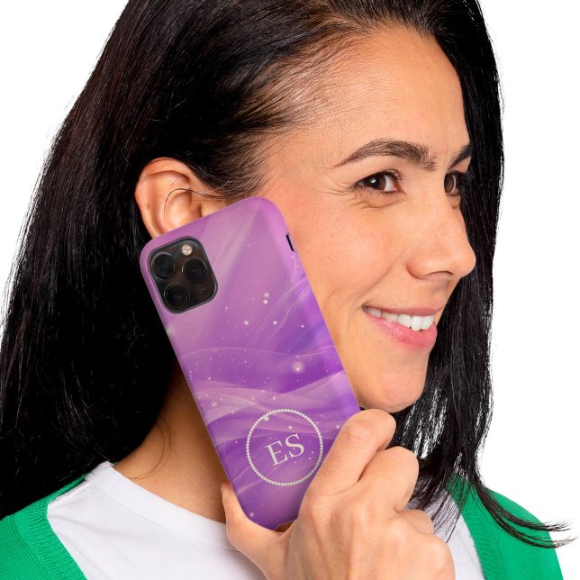 Coques Case-Mate iPhone Vague Abstraite Monogramme de luxe (Créateur téléchargé)