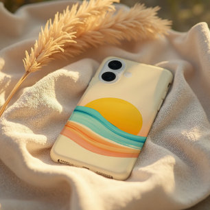 Coques iPhone 16 Vague Harmonie du Coucher de Soleil