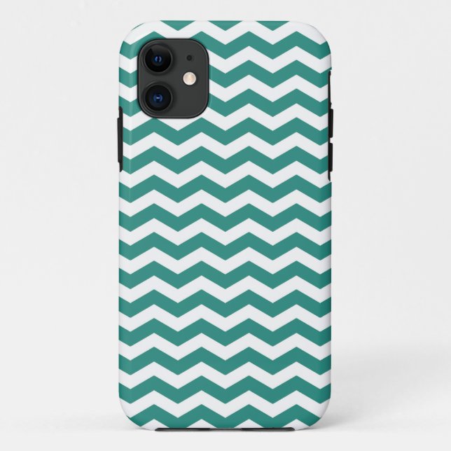 Coques Case-Mate iPhone Vague verte de l'Atlantique Chevron (Dos)