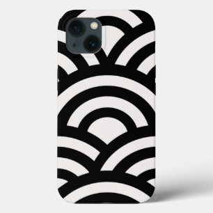 Case-Mate iPhone Case Vagues Abstraites, Arches, Lignes Noires Et Blanch