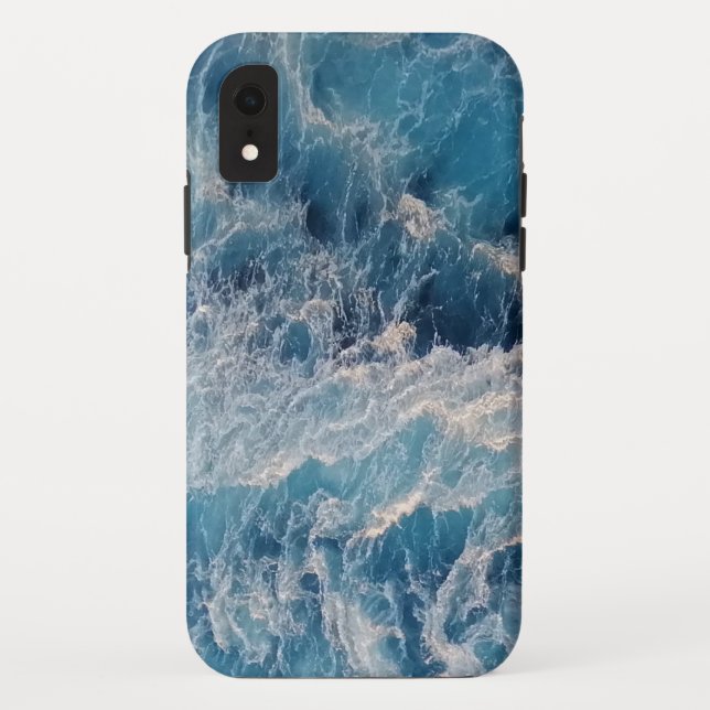 Coques Case-Mate iPhone Vagues bleu océan (Dos)