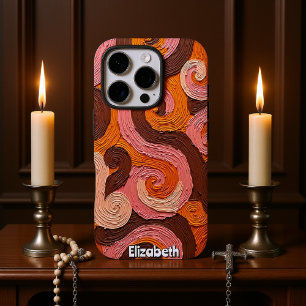 Coques iPhone 16 Pro Vagues chaudes : Flux de couleurs Impasto